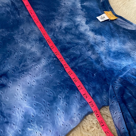 Ruby Rd. Blue Relaxed top with bell sleeves - Picture 5 of 6